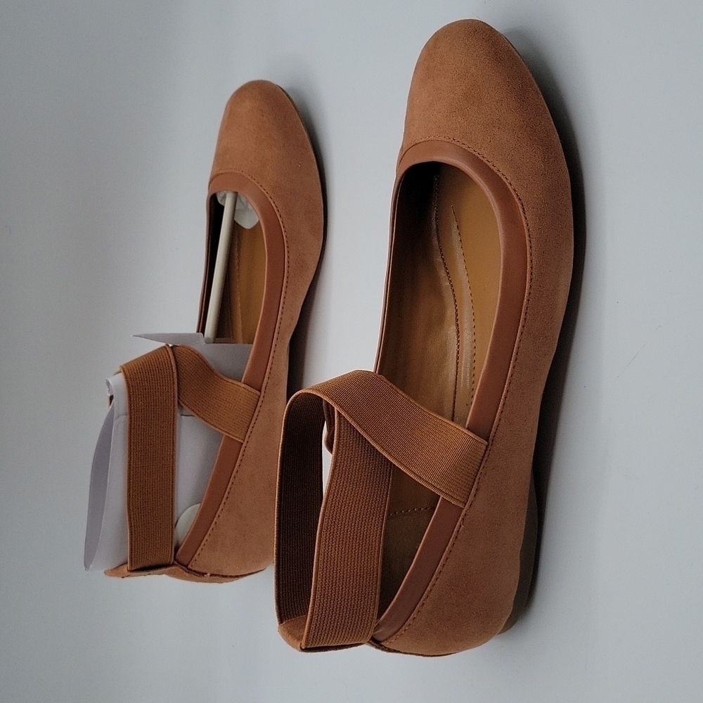 Style & Company BEAAF Ballet Flats crisscross Ankle Strap Shoes Spice 6.5 - Picture 2 of 10